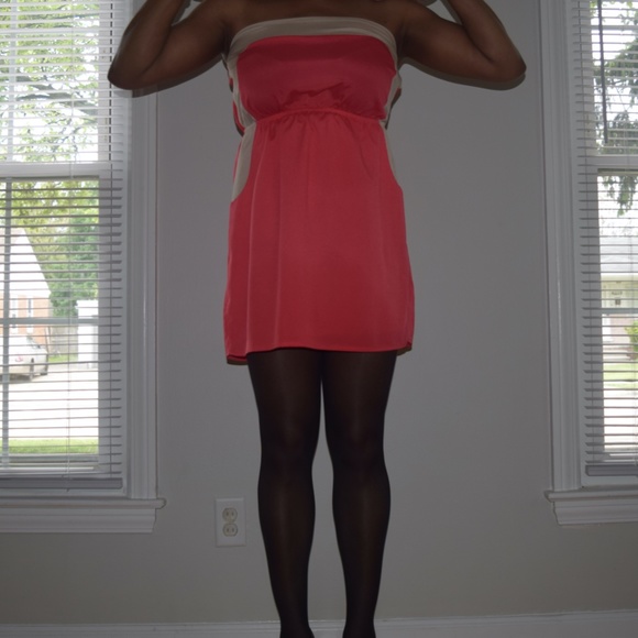 Women's Black and Sorbet with Tan Strip Tube Dress Size Small - Picture 4 of 5